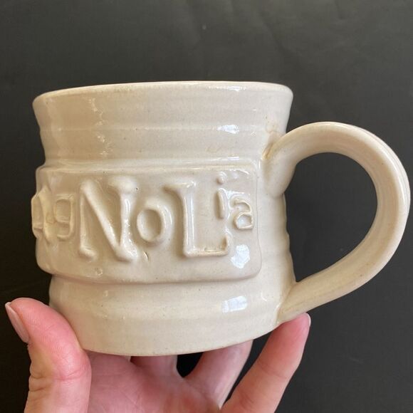 MAGNOLIA Coffee Mug Stoneware Hand Made Black Oak Art Magnolia Market Waco Texas - Picture 3 of 12